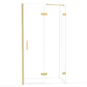 Maxaro Diamond Douchedeur | 110 cm Goud Helder glas Draaideur