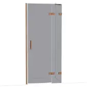 Maxaro Diamond Douchedeur | 90 cm Koper Rookglas Draaideur