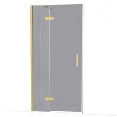 Maxaro Diamond Douchedeur | 100 cm Goud Rookglas Draaideur