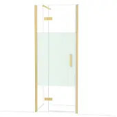 Maxaro Diamond Douchedeur | 80 cm Goud Helder met matte strook Draaideur