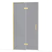 Maxaro Diamond Douchedeur | 110 cm Lichtgoud Rookglas Draaideur