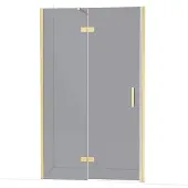 Maxaro Diamond Douchedeur | 120 cm Lichtgoud Rookglas Draaideur