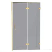 Maxaro Diamond Douchedeur | 120 cm Goud Rookglas Draaideur