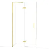 Maxaro Diamond Douchedeur | 110 cm Lichtgoud Helder glas Draaideur