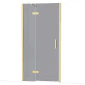 Maxaro Diamond Douchedeur | 100 cm Lichtgoud Rookglas Draaideur