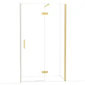Maxaro Diamond Douchedeur | 120 cm Goud Helder glas Draaideur