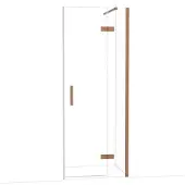 Maxaro Diamond Douchedeur | 80 cm Koper Helder glas Draaideur