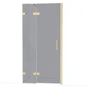 Maxaro Diamond Douchedeur | 100 cm Lichtgoud Rookglas Draaideur