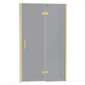 Maxaro Diamond Douchedeur | 120 cm Goud Rookglas Draaideur