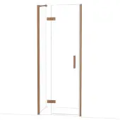 Maxaro Diamond Douchedeur | 80 cm Koper Helder glas Draaideur