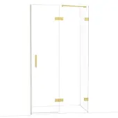 Maxaro Diamond Douchedeur | 110 cm Goud Helder glas Draaideur