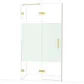 Maxaro Diamond Douchedeur | 110 cm Goud Helder met matte strook Draaideur