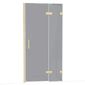 Maxaro Diamond Douchedeur | 100 cm Lichtgoud Rookglas Draaideur