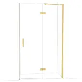 Maxaro Diamond Douchedeur | 120 cm Goud Helder glas Draaideur