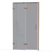 Maxaro Diamond Douchedeur | 110 cm Koper Rookglas Draaideur