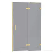 Maxaro Diamond Douchedeur | 120 cm Goud Rookglas Draaideur