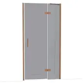 Maxaro Diamond Douchedeur | 100 cm Koper Rookglas Draaideur