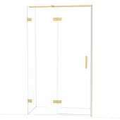 Maxaro Diamond Douchedeur | 120 cm Goud Helder glas Draaideur
