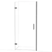 Maxaro Diamond Douchedeur | 90 cm Zwart metaal Helder glas Draaideur