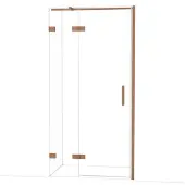 Maxaro Diamond Douchedeur | 100 cm Koper Helder glas Draaideur