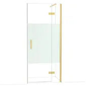Maxaro Diamond Douchedeur | 90 cm Goud Helder met matte strook Draaideur