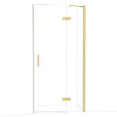 Maxaro Diamond Douchedeur | 100 cm Goud Helder glas Draaideur