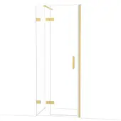 Maxaro Diamond Douchedeur | 80 cm Goud Helder glas Draaideur