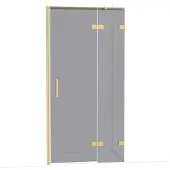 Maxaro Diamond Douchedeur | 100 cm Goud Rookglas Draaideur
