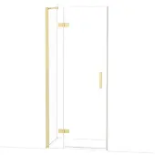 Maxaro Diamond Douchedeur | 90 cm Lichtgoud Helder glas Draaideur