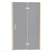 Maxaro Diamond Douchedeur | 120 cm Lichtgoud Rookglas Draaideur