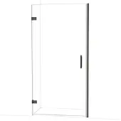 Maxaro Diamond Douchedeur | 100 cm Zwart chroom Helder glas Draaideur