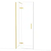 Maxaro Diamond Douchedeur | 80 cm Lichtgoud Helder glas Draaideur