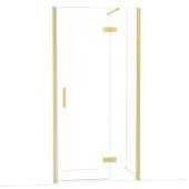 Maxaro Diamond Douchedeur | 100 cm Goud Helder glas Draaideur