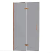 Maxaro Diamond Douchedeur | 110 cm Koper Rookglas Draaideur