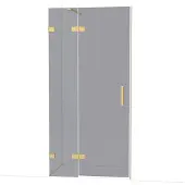 Maxaro Diamond Douchedeur | 100 cm Goud Rookglas Draaideur
