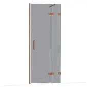 Maxaro Diamond Douchedeur | 80 cm Koper Rookglas Draaideur