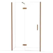Maxaro Diamond Douchedeur | 120 cm Koper Helder glas Draaideur