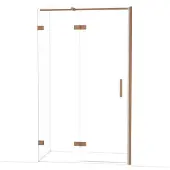 Maxaro Diamond Douchedeur | 120 cm Koper Helder glas Draaideur