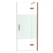Maxaro Diamond Douchedeur | 90 cm Koper Helder met matte strook Draaideur