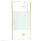 Maxaro Diamond Douchedeur | 100 cm Goud Helder met matte strook Draaideur