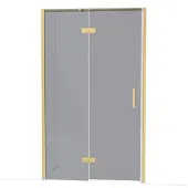 Maxaro Diamond Douchedeur | 120 cm Goud Rookglas Draaideur