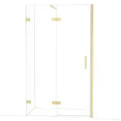 Maxaro Diamond Douchedeur | 120 cm Lichtgoud Helder glas Draaideur