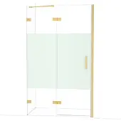 Maxaro Diamond Douchedeur | 120 cm Goud Helder met matte strook Draaideur