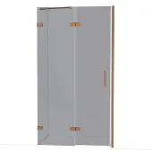 Maxaro Diamond Douchedeur | 110 cm Koper Rookglas Draaideur