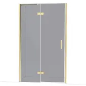 Maxaro Diamond Douchedeur | 120 cm Lichtgoud Rookglas Draaideur