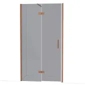 Maxaro Diamond Douchedeur | 110 cm Koper Rookglas Draaideur