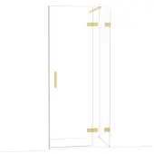 Maxaro Diamond Douchedeur | 90 cm Goud Helder glas Draaideur