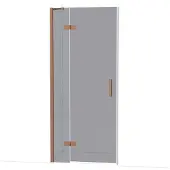 Maxaro Diamond Douchedeur | 90 cm Koper Rookglas Draaideur