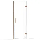 Maxaro Diamond Douchedeur | 70 cm Koper Helder glas Draaideur