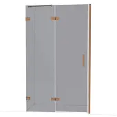 Maxaro Diamond Douchedeur | 120 cm Koper Rookglas Draaideur